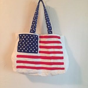 🍒 5/$20 Reusable US Flag Canvas Tote